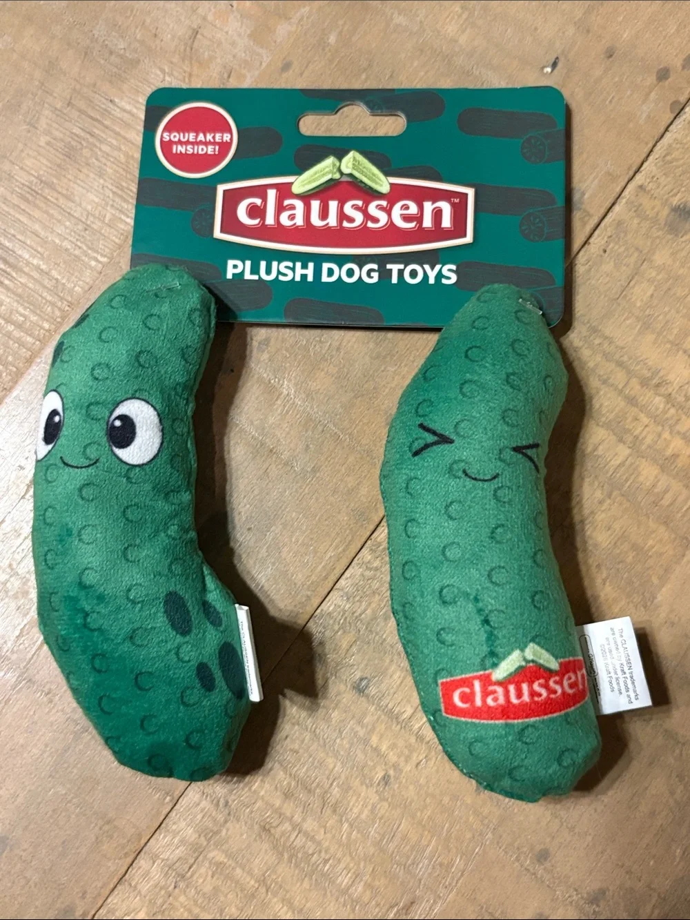 Claussen Plush Pickle Dog Toys